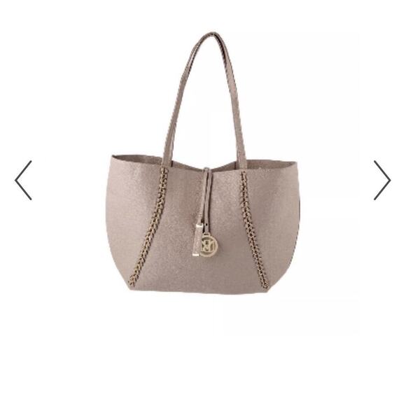 NWT Badgley Mischka Tote blush pink vegan leather dual straps everyday bag - Picture 2 of 9